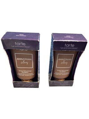 2 Tarte Amazonian Clay Foundation 57H Rich Honey 16-Hour Full Coverage Makeup